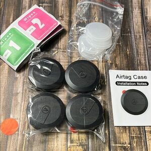 5for$10 Four Black Air Tag Holder Airtags Case Mount Secure & Discreet NWT